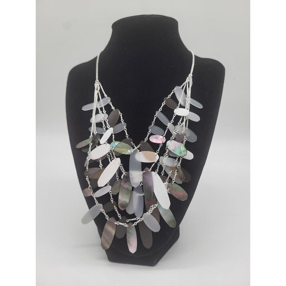 Kendra Scott Necklace Patricia Statement Neutral Mix Multi-Color Layered Bib